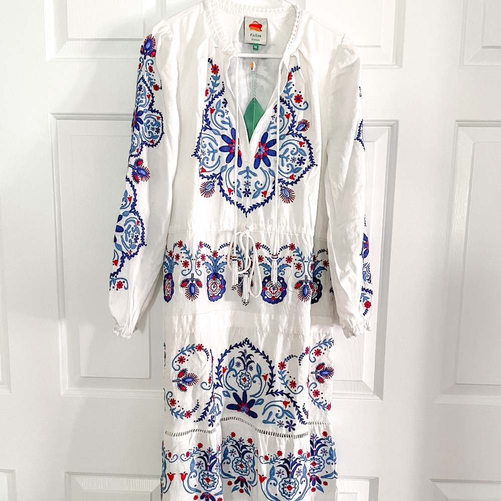 Farm Rio Embroidered Dress